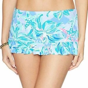 Lilly Pulitzer Cruise Skirted Bikini Bottom Celestial Seas